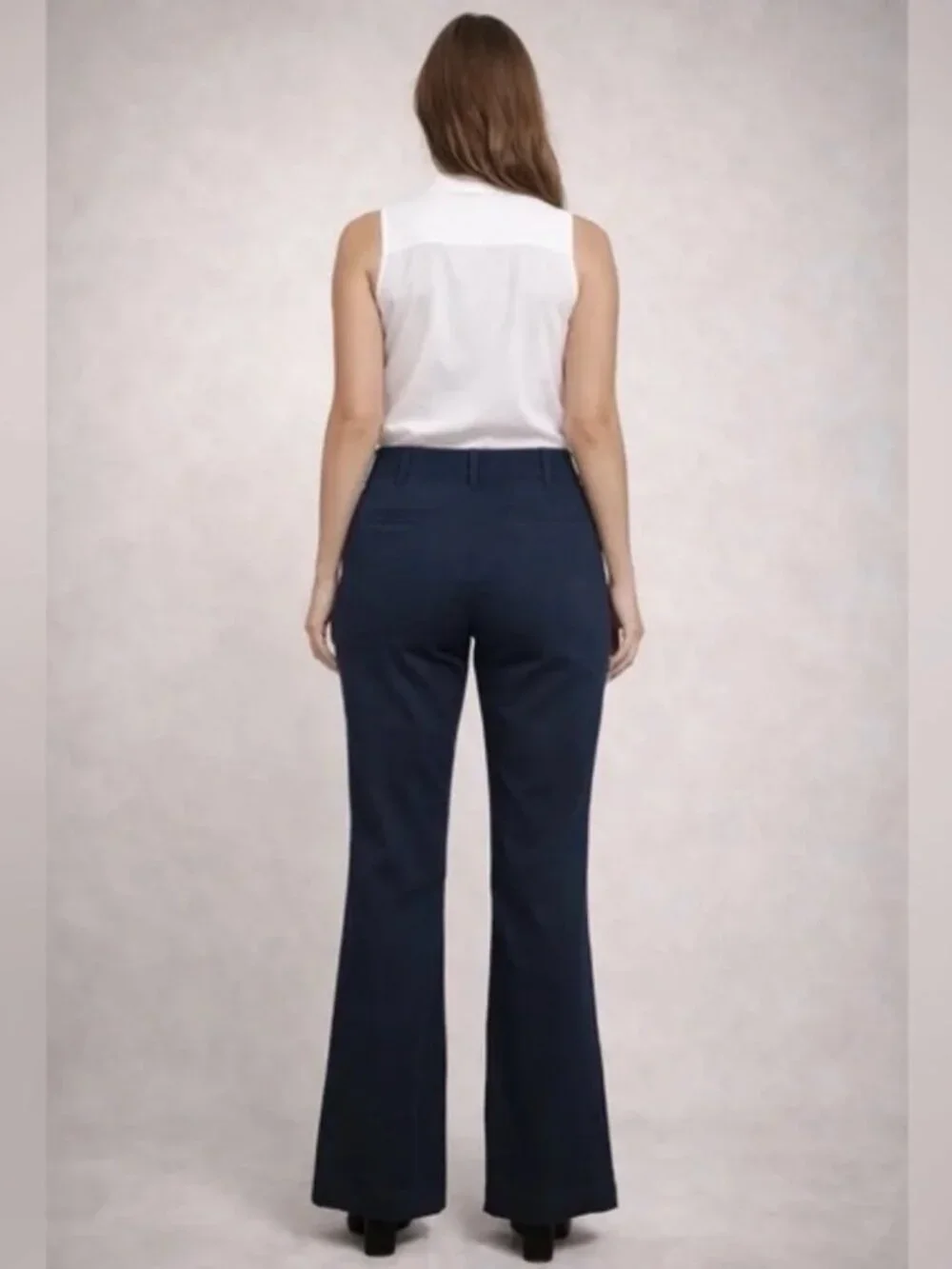 J. CREW Womens City Fit Flare Suit Trousers 100% Cotton size 8